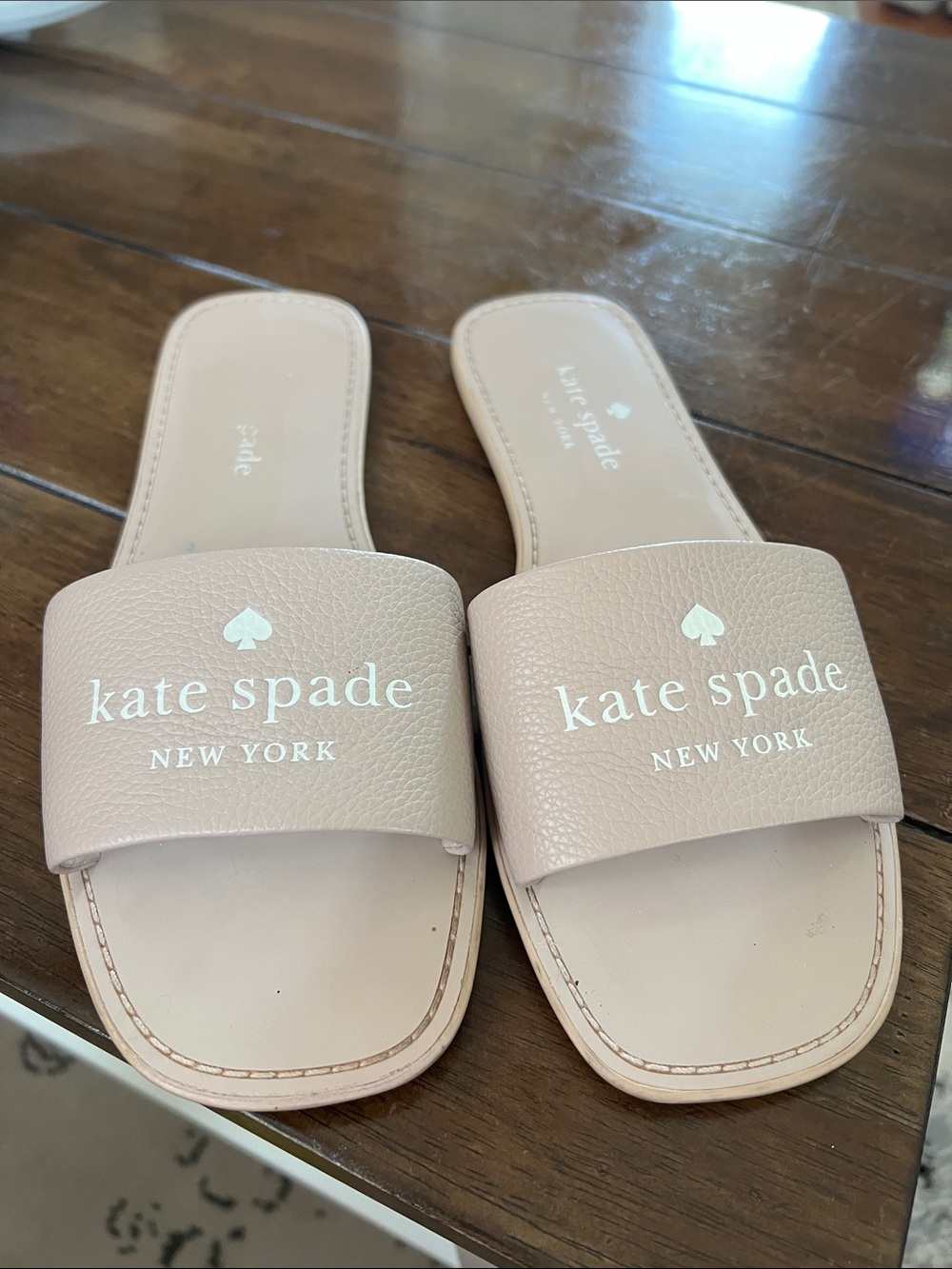 kate spade Blush Pink Logo Slide Sandals - Picture 2 of 5